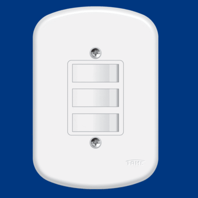 3 INTERRUPTORES SENDO 1 PARALELO E 2 TECLAS SIMPLES 10A/250V~ - BLANC