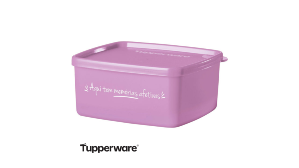Pote Hermético Jeitosinho Aqui tem Memórias Afetivas Tupperware 400ml Lilás - Image 3