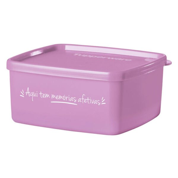 Pote Hermético Jeitosinho Aqui tem Memórias Afetivas Tupperware 400ml Lilás