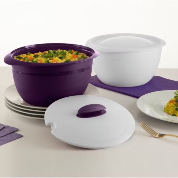Tigela Thermo 2,5 Litro Branca e Roxa tupperware - Image 2