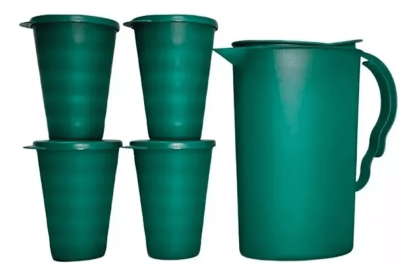 Jarra com 4 copos muranos tupperware - Image 3