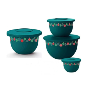 Tupperware Tigela Murano Bolas De Natal 4 Peças