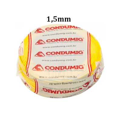Cabo Flexível  1,5mm Amerelo 100m Condumig