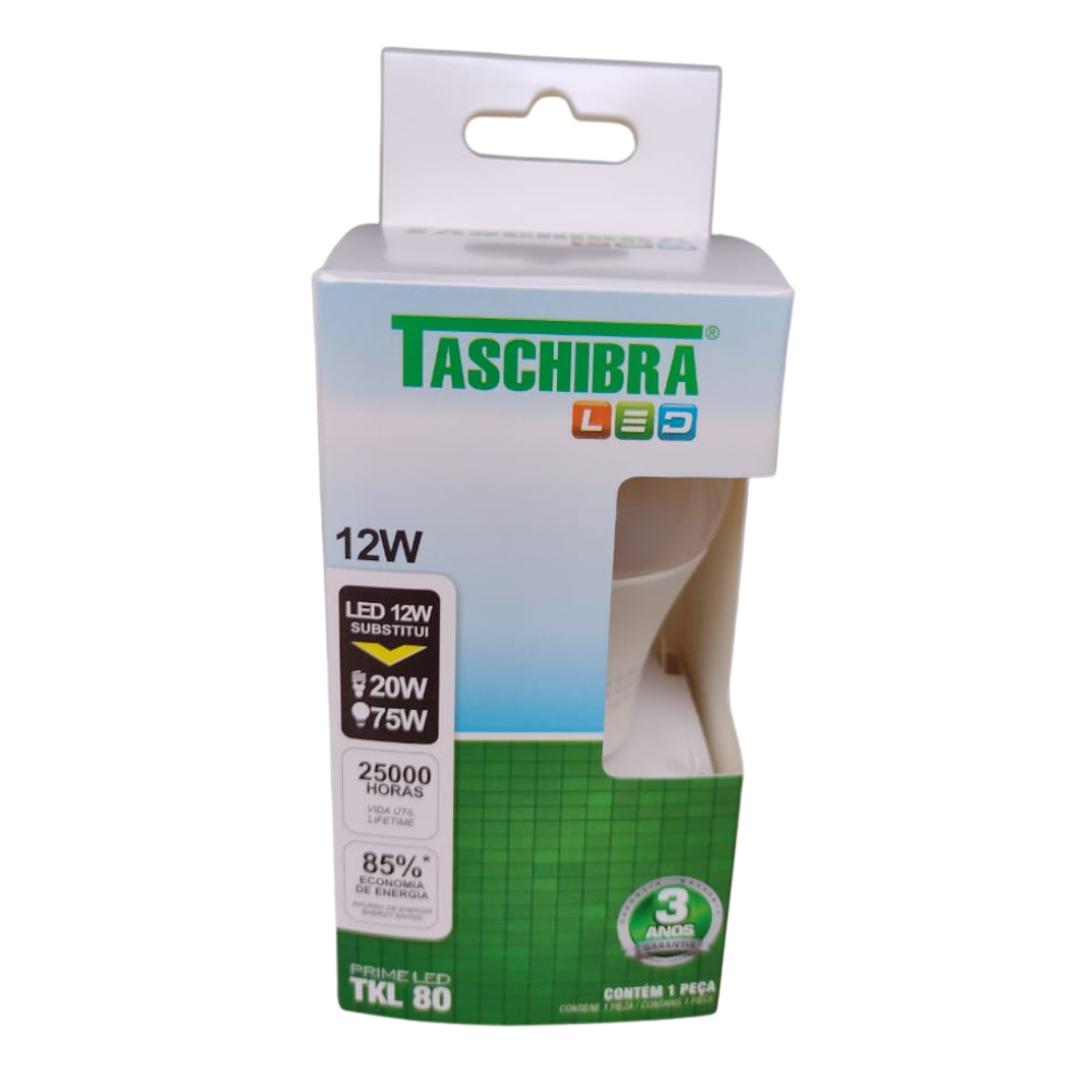 Lâmpada Led 12w 1018lm Bivolt 6500k Branca Taschibra - Image 4